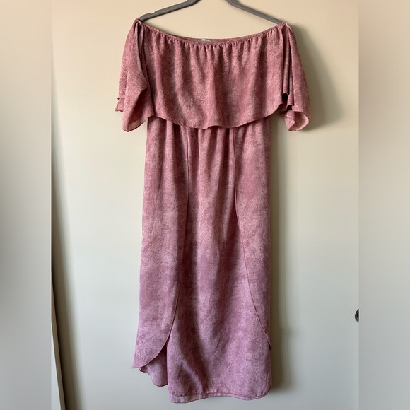 Off the shoulder Mauve Sundress Size Large - Picture 1 of 4